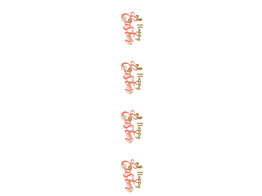 OB Banner  Happy Easter  horizontaal 25 x 245 cm roze-goud