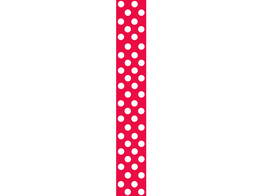 OB Banner rood met witte bollen 25 x 245 cm