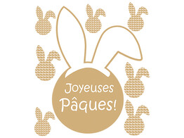 Raamsticker blinkend  Bunny Ears  Joyeuses Paques