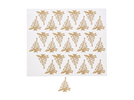 Sticker blinkend  Tree-O  dennenboom goud KM