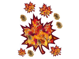Deco fenetre autocollant brillant  Autumn fruit 