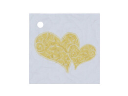 Calcaire 2 coeurs carre ecru