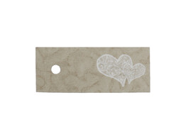 Calcaire 2 coeurs rectangulair bronze