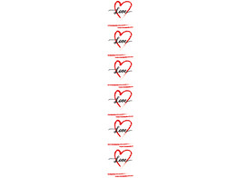 OB Banner  Love Heart  25 x 245 cm wit