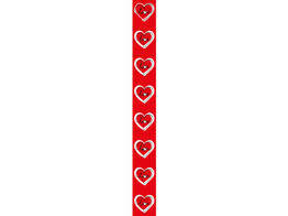 OB Banner one line heart  love  verticaal 25 x 245 cm