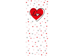 OB Banner one line heart  Love  verticaal maxi 50 x 122 5 cm