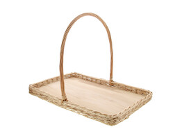Rectangular basket 60 x 40 cm natural