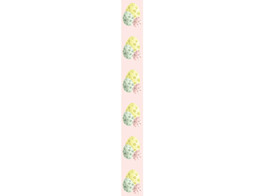 OO Banner 3 eggs yellow-smokey green-rose vertical 25 x 245 cm