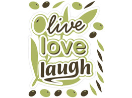 Window sticker glossy  Olive  Live - Love - Laugh