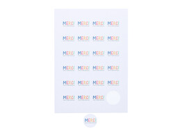 Sticker 4 cm  Party time  MERCI pour.......