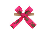 Strik met clip satijn  Bunny Ears  6x6cm 2 lussen 15mm kleur 55 fuchsia