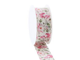 Lint Meadow Bloom 40mm x 15m kleur roze 25