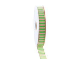 Lint Candy Stripe 15 mm x 15 m kleur 65 groen