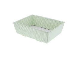 Basket  Quadreaux  23 x 17 x 8 cm green