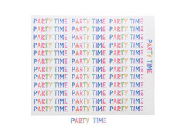 Autocollant brillant  Party time  texte PM