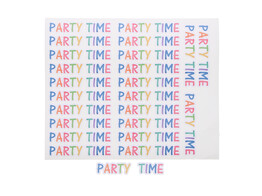 Autocollant brillant  Party time  texte GM