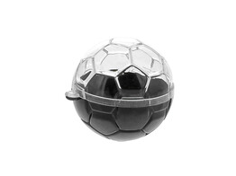 Plexi football 6 cm with loop black - transparent